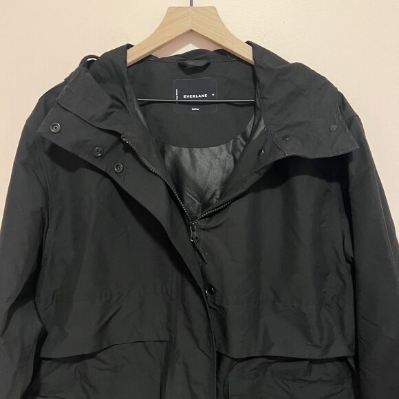 Everlane The ReNew Anorak Black Jacket Rain Jacket Women's Size Medium - Picture 6 of 6